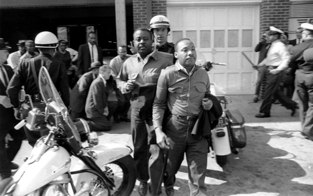 Rev. Ralph Abernathy and Rev. Martin Luther King Jr on their way to prison.